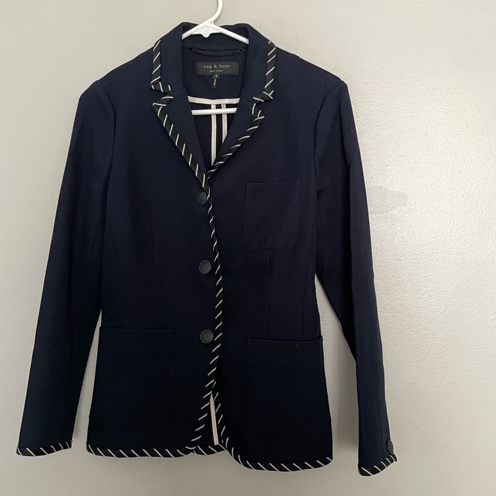 Rag & Bone Redgrave Whipstich Three Button Blazer - image 3